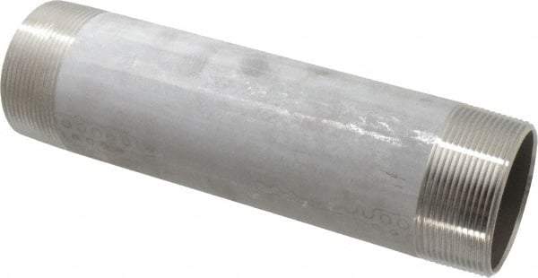 Merit Brass - Schedule 40, 3" Pipe x 12" Long, Grade 316/316L Stainless Steel Pipe Nipple - Welded & Threaded - All Tool & Supply