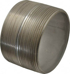 Merit Brass - Schedule 40, 4" Pipe x 2-7/8" Long, Grade 316/316L Stainless Steel Pipe Nipple - Welded & Threaded - All Tool & Supply