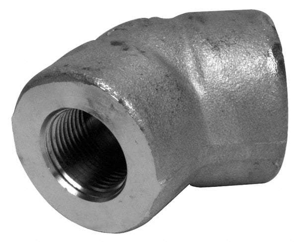 Merit Brass - 2" Grade 304/304L Stainless Steel Pipe 45° Elbow - FNPT x FNPT End Connections, 3,000 psi - All Tool & Supply