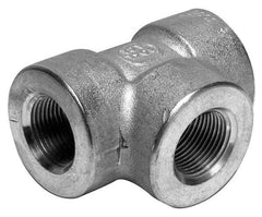 Merit Brass - 2" Grade 316/316L Stainless Steel Pipe Tee - FNPT x FNPT x FNPT End Connections, 3,000 psi - All Tool & Supply