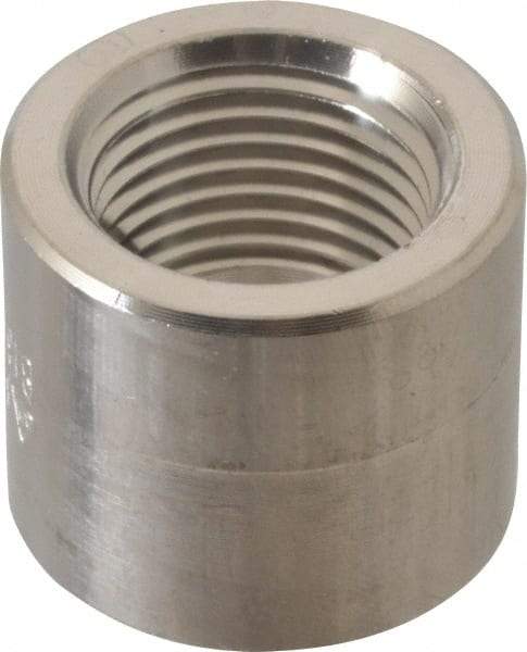 Merit Brass - 1/2" Grade 316/316L Stainless Steel Pipe Half Coupling - FNPT End Connections, 3,000 psi - All Tool & Supply