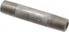 Merit Brass - Schedule 80, 1/8" Pipe x 2" Long, Grade 316/316L Stainless Steel Pipe Nipple - Seamless & Threaded - All Tool & Supply