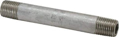 Merit Brass - Schedule 80, 1/4" Pipe x 3-1/2" Long, Grade 316/316L Stainless Steel Pipe Nipple - Seamless & Threaded - All Tool & Supply