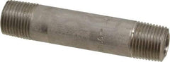 Merit Brass - Schedule 80, 3/8" Pipe x 3" Long, Grade 316/316L Stainless Steel Pipe Nipple - Seamless & Threaded - All Tool & Supply