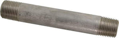 Merit Brass - Schedule 80, 1/2" Pipe x 5" Long, Grade 316/316L Stainless Steel Pipe Nipple - Seamless & Threaded - All Tool & Supply