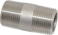 Merit Brass - Schedule 80, 3/4" Pipe x 2" Long, Grade 316/316L Stainless Steel Pipe Nipple - Seamless & Threaded - All Tool & Supply