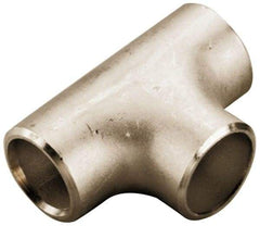 Merit Brass - 2-1/2" Grade 316L Stainless Steel Pipe Tee - Butt Weld x Butt Weld x Butt Weld End Connections - All Tool & Supply