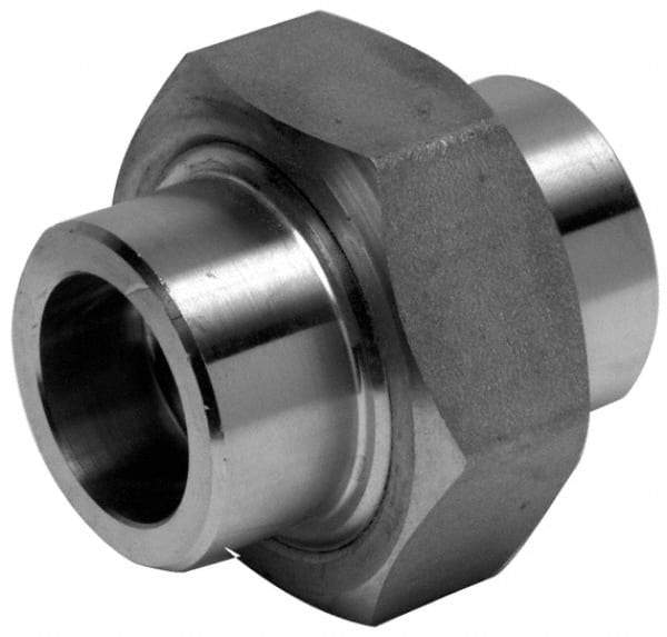 Merit Brass - 2" Grade 316 Stainless Steel Pipe Union - Socket Weld x Socket Weld End Connections, 3,000 psi - All Tool & Supply