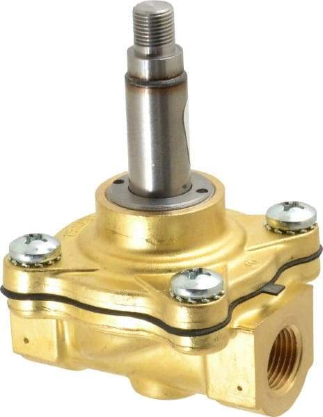 Parker - 3/8" Port, Brass Solenoid Valve - Closed, NBR Seal - All Tool & Supply