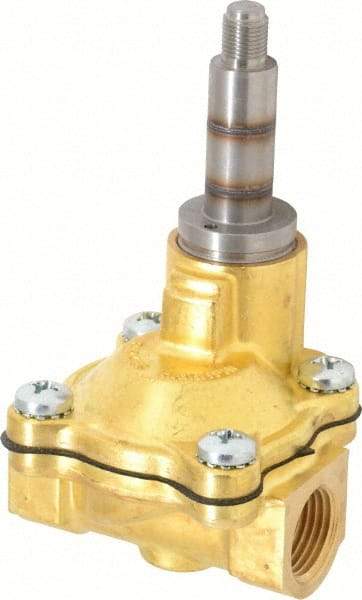 Parker - 1/2" Port, Brass Solenoid Valve - Open, NBR Seal - All Tool & Supply