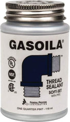 Federal Process - 1/4 Pt Brush Top Can Blue/Green Easy Seal Applicator with Gasoila Soft-Set - 600°F Max Working Temp - All Tool & Supply