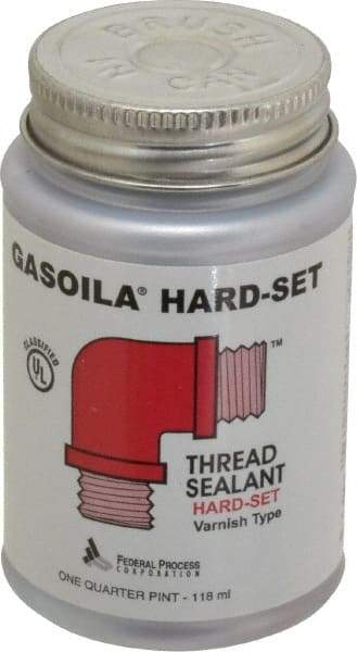 Federal Process - 1/4 Pt Brush Top Can Red Federal Gasoila Hard-Set - 350°F Max Working Temp - All Tool & Supply