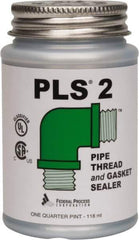 Federal Process - 1/4 Pt Brush Top Can Gray Federal PLS-2 Premium Thread & Gasket Sealant - 600°F Max Working Temp - All Tool & Supply