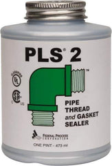 Federal Process - 1 Pt Brush Top Can Gray Federal PLS-2 Premium Thread & Gasket Sealant - 600°F Max Working Temp - All Tool & Supply