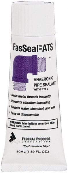 Federal Process - 50 mL Tube White FasSeal-ATS Anaerobic Thread Sealant with PTFE - 375°F Max Working Temp - All Tool & Supply