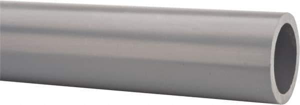 Made in USA - 1-1/2" Pipe, 60" Long CPVC Unthreaded Plastic Pipe Nipple - 470 Max psi, 1.476" ID x 1.9" OD, Schedule 80, Gray - All Tool & Supply