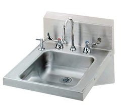 Eagle MHC - 14" Long x 16" Wide Inside, 1 Compartment, Grade 304 Stainless Steel Stainless Steel ADA Lavatory Sink-Wall Mount - 18 Gauge, 24-1/8" Long x 19" Wide Outside, 6" Deep - All Tool & Supply