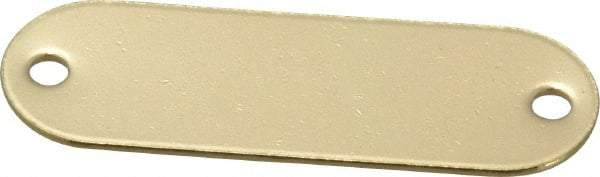 C.H. Hanson - 1-29/32 Inch Wide, Style 1, Brass Blank Metal Plate - 5/8 Inch High, 50 Pieces - All Tool & Supply