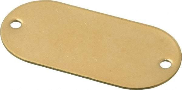 C.H. Hanson - 2-1/8 Inch Wide, Style 1, Brass Blank Metal Plate - 1 Inch High, 25 Pieces - All Tool & Supply