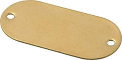 C.H. Hanson - 2-1/8 Inch Wide, Style 1, Brass Blank Metal Plate - 1 Inch High, 25 Pieces - All Tool & Supply