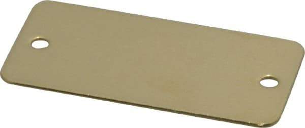 C.H. Hanson - 2 Inch Wide, Style 2, Brass Blank Metal Plate - 1 Inch High, 25 Pieces - All Tool & Supply