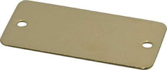 C.H. Hanson - 2 Inch Wide, Style 2, Brass Blank Metal Plate - 1 Inch High, 25 Pieces - All Tool & Supply