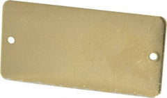 C.H. Hanson - 3 Inch Wide, Style 2, Brass Blank Metal Plate - 1-1/2 Inch High, 10 Pieces - All Tool & Supply