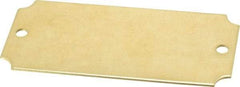 C.H. Hanson - 3-1/16 Inch Wide, Style 3, Brass Blank Metal Plate - 1-7/16 Inch High, 10 Pieces - All Tool & Supply