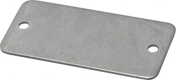 C.H. Hanson - 2 Inch Wide, Style 2, Aluminum Blank Metal Plate - 1 Inch High, 50 Pieces - All Tool & Supply