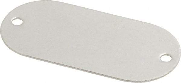 C.H. Hanson - 2-1/8 Inch Wide, Style 1, Stainless Steel Blank Metal Plate - 1 Inch High, 10 Pieces - All Tool & Supply