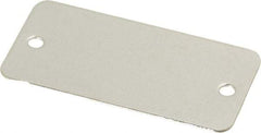 C.H. Hanson - 2 Inch Wide, Style 2, Stainless Steel Blank Metal Plate - 1 Inch High, 10 Pieces - All Tool & Supply