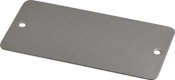 C.H. Hanson - 3 Inch Wide, Style 2, Stainless Steel Blank Metal Plate - 1-1/2 Inch High, 10 Pieces - All Tool & Supply