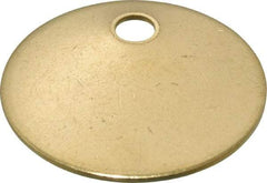 C.H. Hanson - 1-1/4 Inch Diameter, Round, Brass Blank Metal Tag - Blank, 50 Pieces - All Tool & Supply