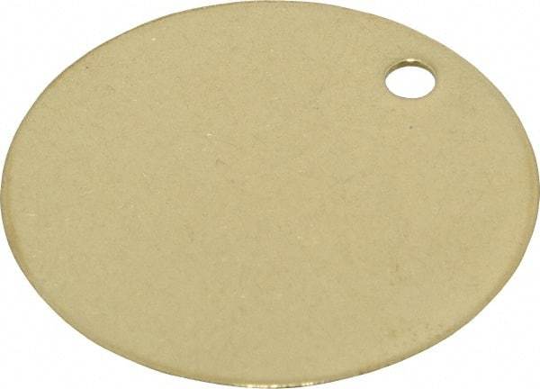 C.H. Hanson - 2 Inch Diameter, Round, Brass Blank Metal Tag - Blank, 25 Pieces - All Tool & Supply