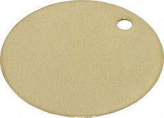 C.H. Hanson - 2 Inch Diameter, Round, Brass Blank Metal Tag - Blank, 25 Pieces - All Tool & Supply