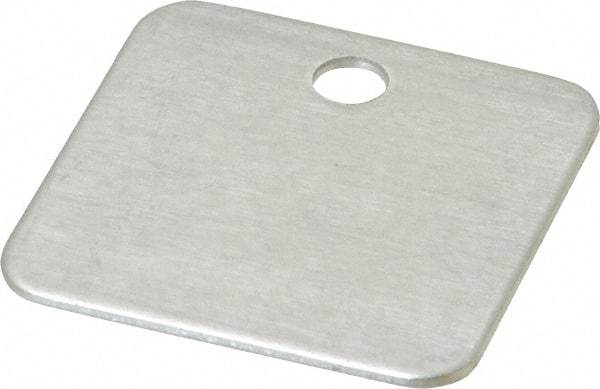 C.H. Hanson - 1-1/4 Inch Diameter, Square, Aluminum Blank Metal Tag - Blank, 50 Pieces - All Tool & Supply