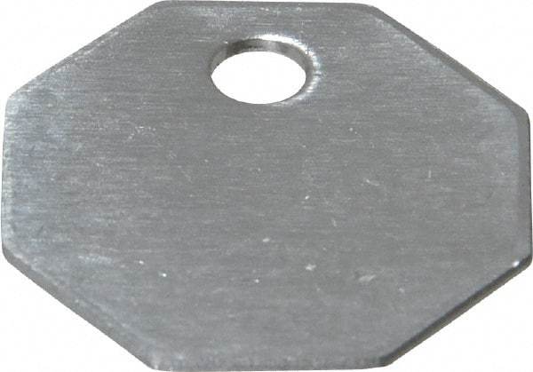 C.H. Hanson - 1-1/16 Inch Diameter, Octagonal, Aluminum Blank Metal Tag - Blank, 50 Pieces - All Tool & Supply