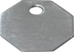 C.H. Hanson - 1-1/16 Inch Diameter, Octagonal, Aluminum Blank Metal Tag - Blank, 50 Pieces - All Tool & Supply