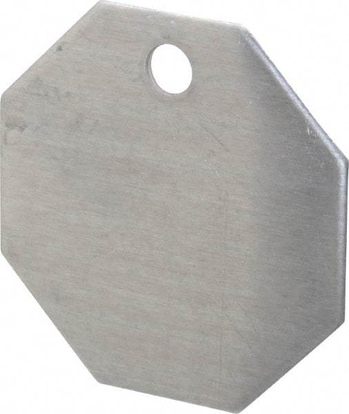 C.H. Hanson - 1-1/2 Inch Diameter, Octagonal, Aluminum Blank Metal Tag - Blank, 50 Pieces - All Tool & Supply