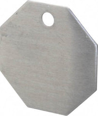 C.H. Hanson - 1-1/2 Inch Diameter, Octagonal, Aluminum Blank Metal Tag - Blank, 50 Pieces - All Tool & Supply