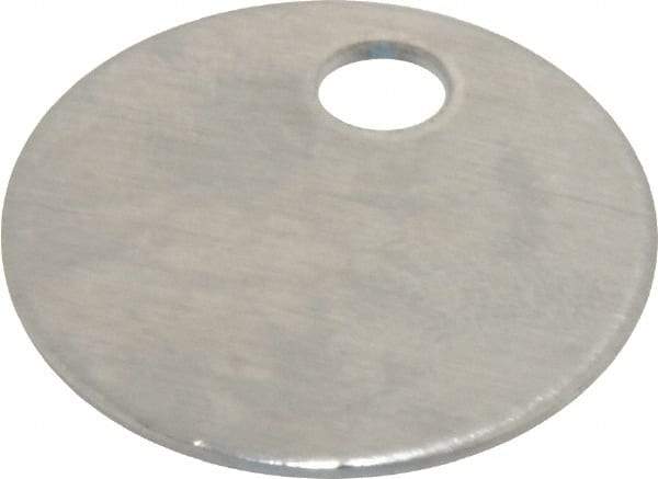 C.H. Hanson - 1 Inch Diameter, Round, Aluminum Blank Metal Tag - Blank, 50 Pieces - All Tool & Supply