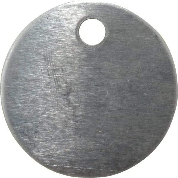 C.H. Hanson - 1-1/4 Inch Diameter, Round, Aluminum Blank Metal Tag - Blank, 50 Pieces - All Tool & Supply