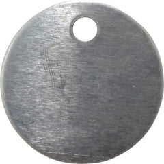 C.H. Hanson - 1-1/4 Inch Diameter, Round, Aluminum Blank Metal Tag - Blank, 50 Pieces - All Tool & Supply