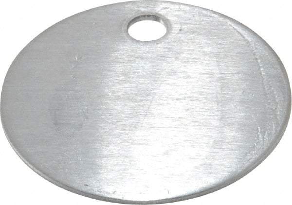 C.H. Hanson - 1-3/8 Inch Diameter, Round, Aluminum Blank Metal Tag - Blank, 50 Pieces - All Tool & Supply