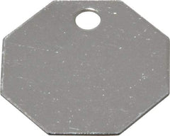 C.H. Hanson - 1-1/4 Inch Diameter, Octagonal, Stainless Steel Blank Metal Tag - Blank, 25 Pieces - All Tool & Supply