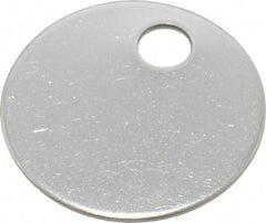 C.H. Hanson - 1 Inch Diameter, Round, Stainless Steel Blank Metal Tag - Blank, 50 Pieces - All Tool & Supply