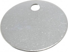 C.H. Hanson - 1-3/8 Inch Diameter, Round, Stainless Steel Blank Metal Tag - Blank, 25 Pieces - All Tool & Supply