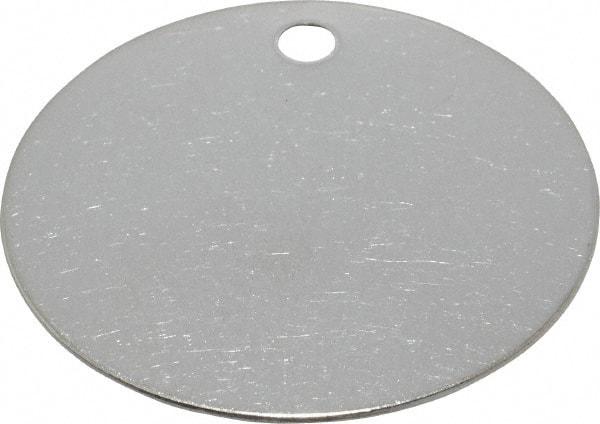 C.H. Hanson - 2 Inch Diameter, Round, Stainless Steel Blank Metal Tag - Blank, 10 Pieces - All Tool & Supply