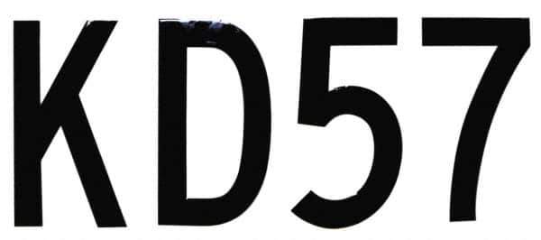 Made in USA - Number Label - Legend: 7, English, Black - All Tool & Supply