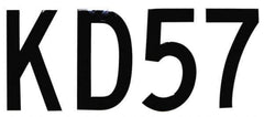 Made in USA - Letter Label - Legend: Number Set, English, Black - All Tool & Supply